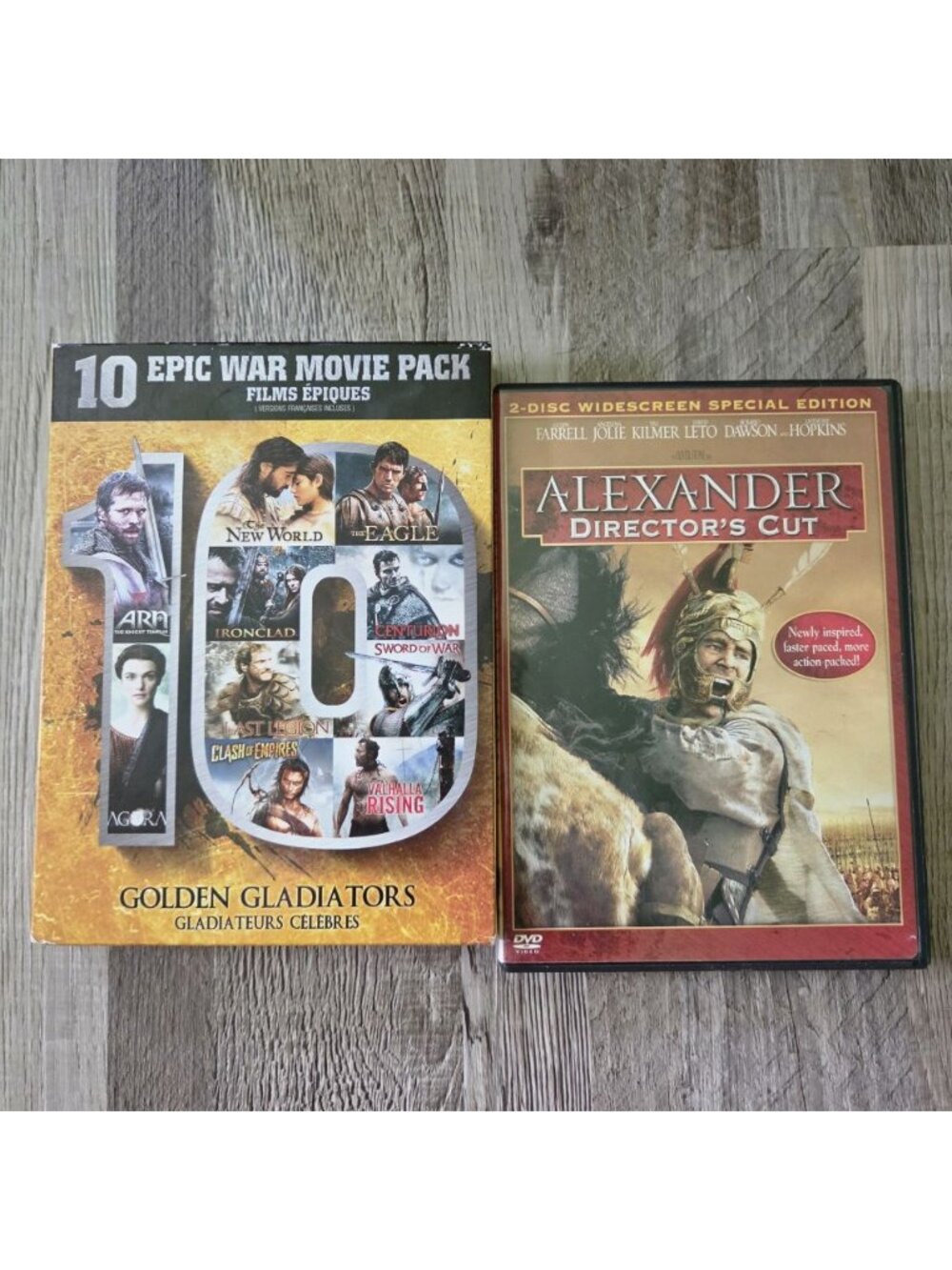 Golden Gladiators & Alexander Epic War Movie Pack Lot Standard DVD Colin Farrell